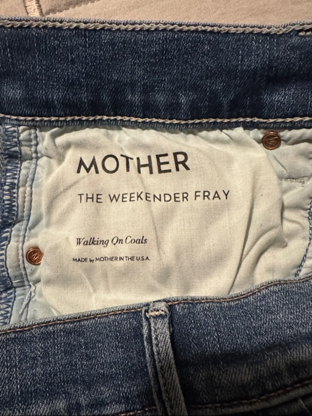 Mother Blue Jeans The Weekender Fray Bootcut-Size 29-Good Stretch - Picture 10 of 10